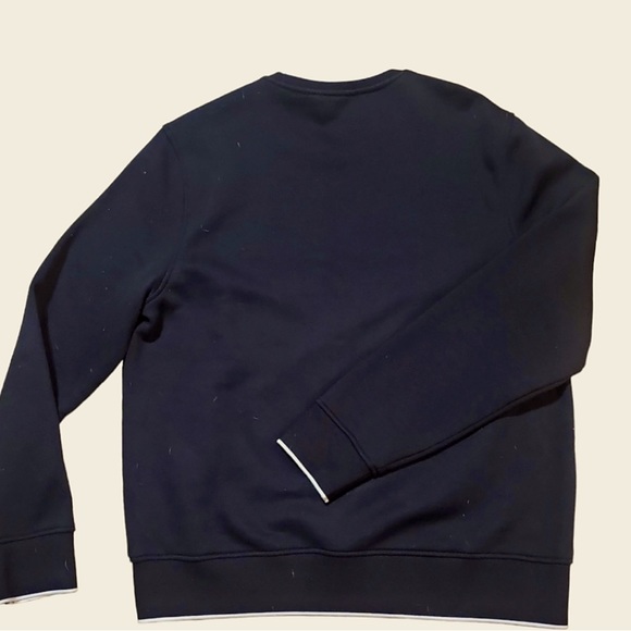 MICHAEL KORS🍃MENS CREWNECK XL SWEATSHIRT 🍃BLACK EMBOSSED LOGO WHITE DETAILS - Picture 3 of 7